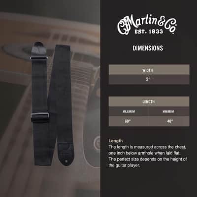 Martin Guitar Strap (18A0103),Black. image 3