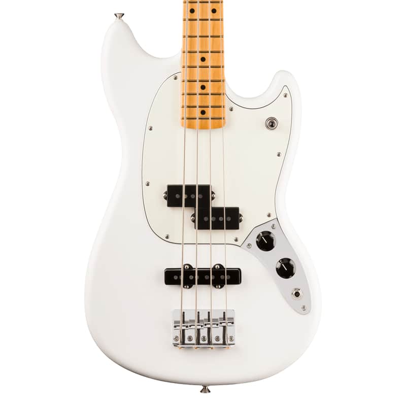 Fender Player II Mustang Bass PJ - Polar White w/Maple FB image 1