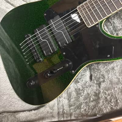 ESP LTD SCT-607B Stephen Carpenter Signature 2019 - Present - Green Sparkle image 2