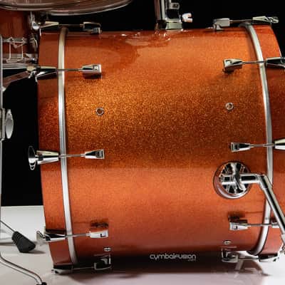 Yamaha Absolute Hybrid Maple 5pc 10/12/14/16/22 Orange Sparkle image 4