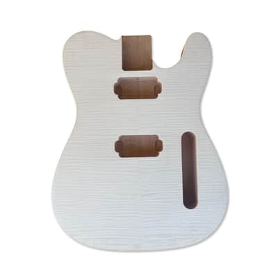 Guitar Body Mahogany Flame Maple HH Pickups Bolt on Tele Style