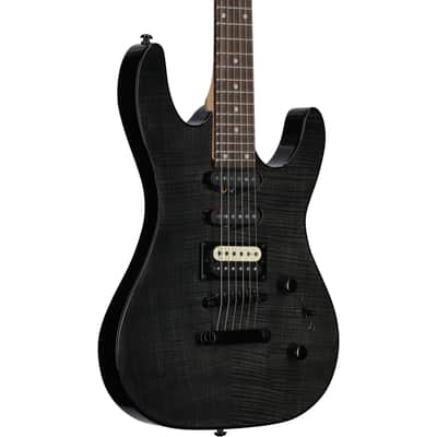 Kramer Striker Figured HSS Electric Guitar, Laurel Fingerboard, Transparent Black, Open Box (Very Good) image 1