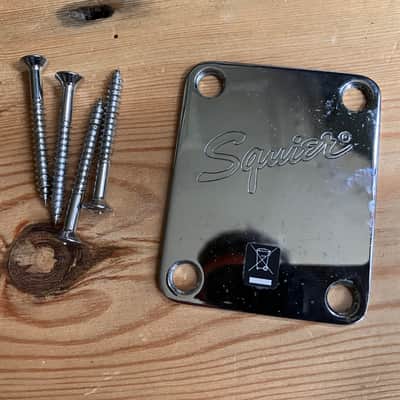 Squier by Fender Affinity Series Stratocaster Strat Guitar Neckplate + Screws 2006 image 1
