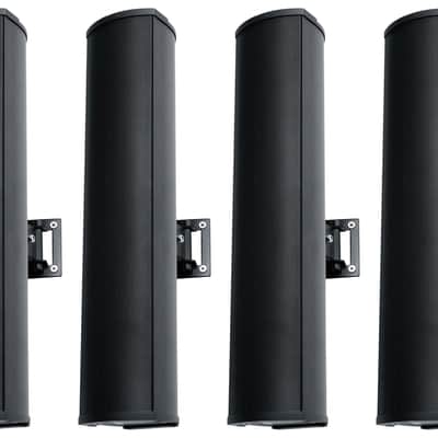 (4) Rockville WET ARRAY 4 Black Line Array Speakers For church/School/Auditorium image 1
