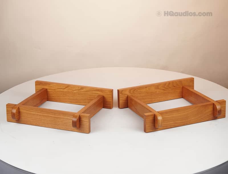 Natural Oak Wood Speaker Stands (Pair)– for 12" Vintage Speakers-10 year WRT image 1
