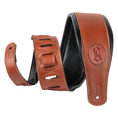 Levy's Garment Leather Guitar Strap 3" Signature Series Padded Tan