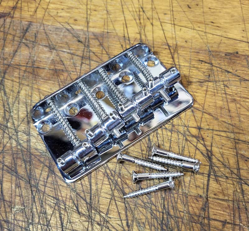 Fender 2003 Fender Squire Standard Series Jazz Bass Guitar Wiring Harness and Chrome Plate w/ Installation Screws Luthier Parts