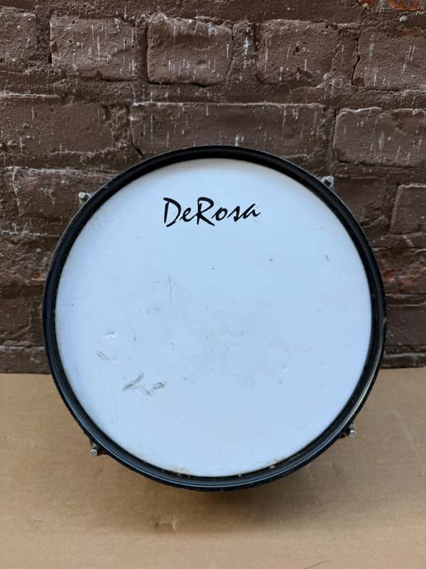 DeRosa 10" Snare Drum Green Finish Black Hoops Used image 1