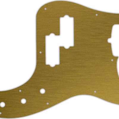 WD Custom Pickguard For Fender 2019 American Ultra Precision Bass #14 Simulated Brushed Gold/Black P