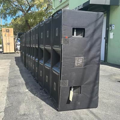 JBL VERTEC VT4889  3 WAY LINE ARRAY SPEAKERS W/ DOLLY & COVERS #343 (LOT OF 4) image 11