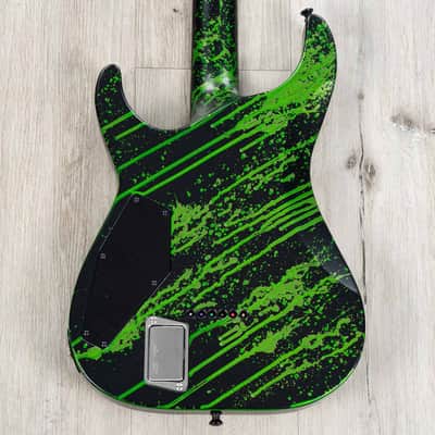 ESP USA Horizon-II Guitar, Ebony Fretboard, EMG 81X / 85X Pickups, Alien Blood Splatter image 7