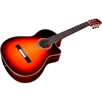Cordoba Fusion Orchestra CE Crossover Classical Acoustic-Electric Guitar - Teardrop Sunburst image 3