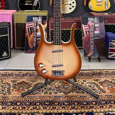 Danelectro Long Horn 58 Bass LEFTY ZURDO ( Super Limited) W/ Foam Case  Copper Burst image 23