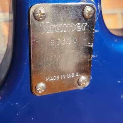 Vintage 1980s Kramer DMZ 5000 Bass Guitar Blue image 18