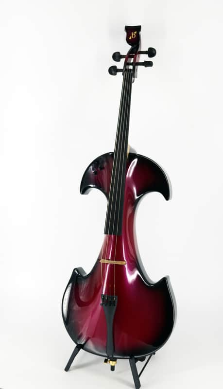 Bridge EC4 Draco Electric 4/4 Cello with Case and Bow - Red/Black image 1