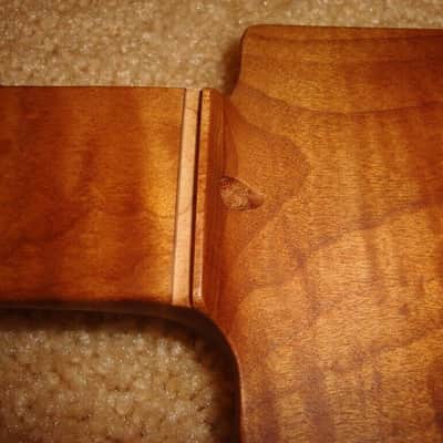 Musikraft Custom Telecaster 3A flame roasted maple neck paddle headstock image 5