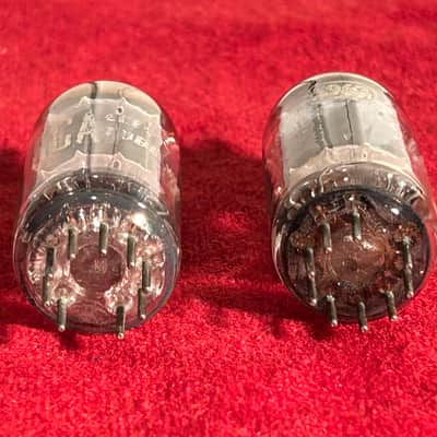 Vintage Pair RCA 12AU7 5963 White Paint Preamp/Amplifier Vacuum Tubes late-50s - Clear Glass image 5
