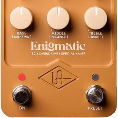 Universal Audio UAFX Enigmatic '82 Overdrive Special Amp Pedal - Bundle with Instrument Cable and 2 Patch Cables image 2