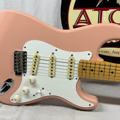 Fender ST-54 st54 1954 Reissue Stratocaster Guitar - MIJ Made In Japan 1996 - 1997 - Shell Pink / Maple neck image 2