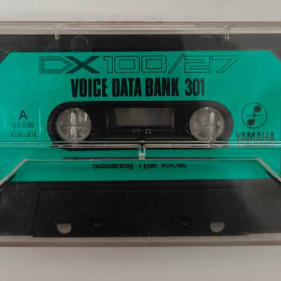 Yamaha DX100 / DX27 Voice Data Bank 301 Cassette Tape | NOS | Complete 120 Factory Sounds + Sound Sheet