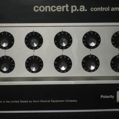 Sunn Concert P.A. Control Amp, Pro Refurbed Vintage Solid State LOUD image 3
