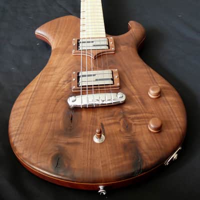 Thomas Cherry Guitar Used Custom Boutique "Jaeloe" style electric guitar. One of a kind. 2025 - Natural bare wood open grained oil finish image 12