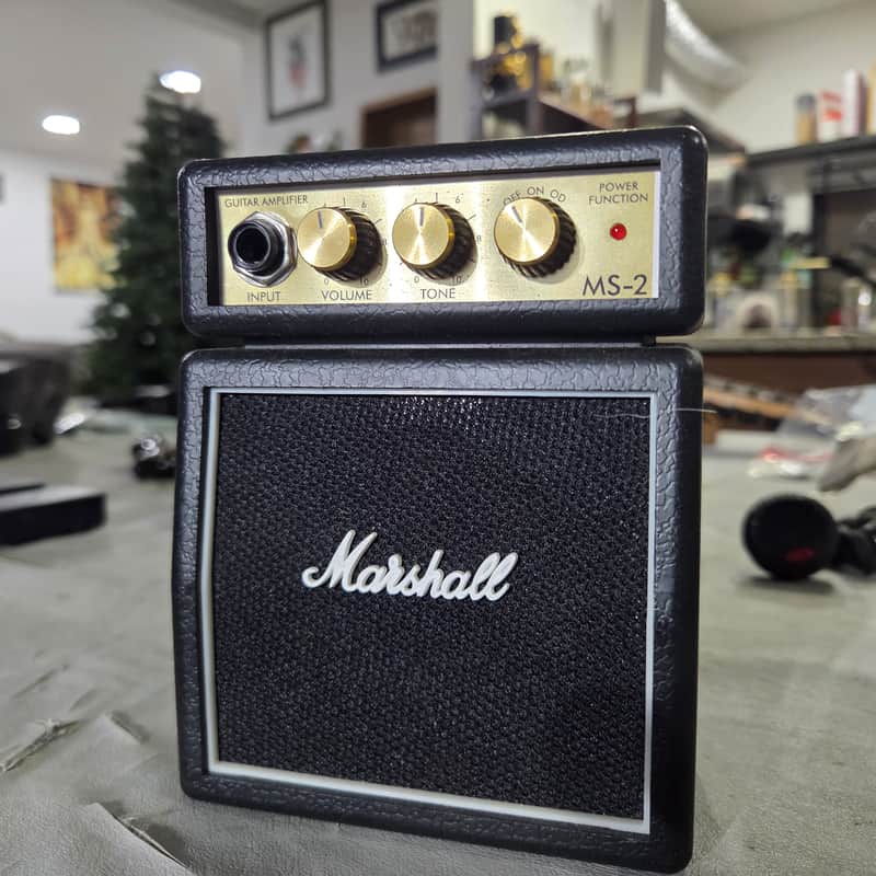 Marshall Micro Stack MS-2 1-Watt 1x2" Battery-Powered Guitar Combo 2012 - Present - Black image 1