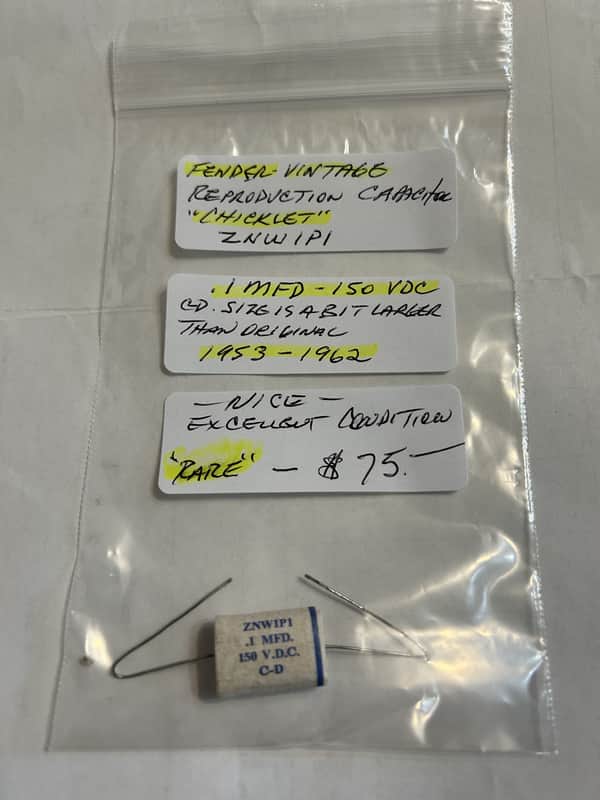 Vintage Reproduction Fender Capacitor 1953-62 Chicklet 1MFD image 1