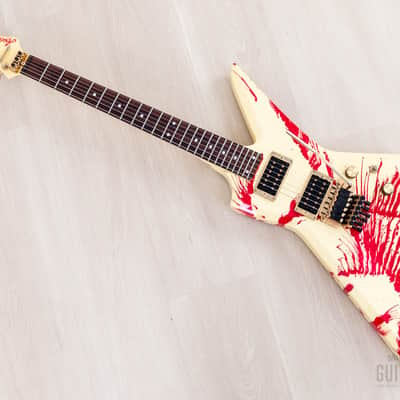 1984 Aria Pro II ZZ Custom Bloody White w/ Gold Hardware & Floyd, Japan Matsumoku image 11