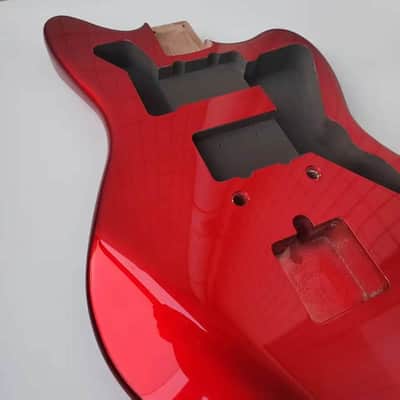 Metallic Red Guitar Jazzmaster Style Alder Wood Body image 3