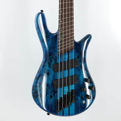 Spector NS Dimension 5 5-String Multi-Scale Bass w/ Fishman Pickups - Black and Blue Gloss image 2
