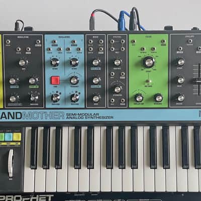 Moog Grandmother 32-Key Semi-Modular Analog Synthesizer 2018 - Present - Black / Multi-Colored Panel