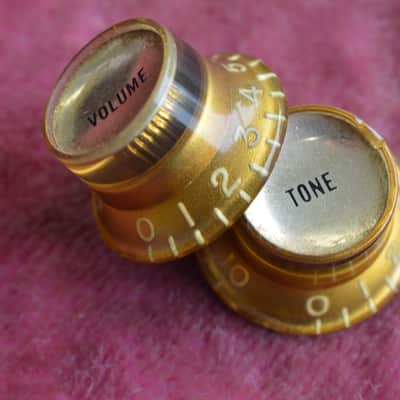 Vintage 1960s Gibson Gold Reflector Knob Set ES-335 SG Standard Custom Les Paul image 8