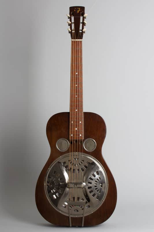 Dobro Model 56 Squareneck Resophonic Guitar (1932), ser. #2487, black hard shell case. image 1
