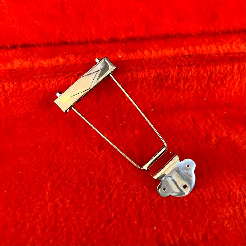 Gibson Es-335 trapeze tailpiece c 1965 - Chrome original vintage USA es-330 image 1