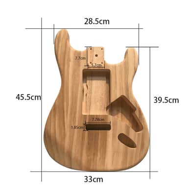 Unfinished Maple Strat Style Guitar Body  DIY Electric Guitar Project image 3