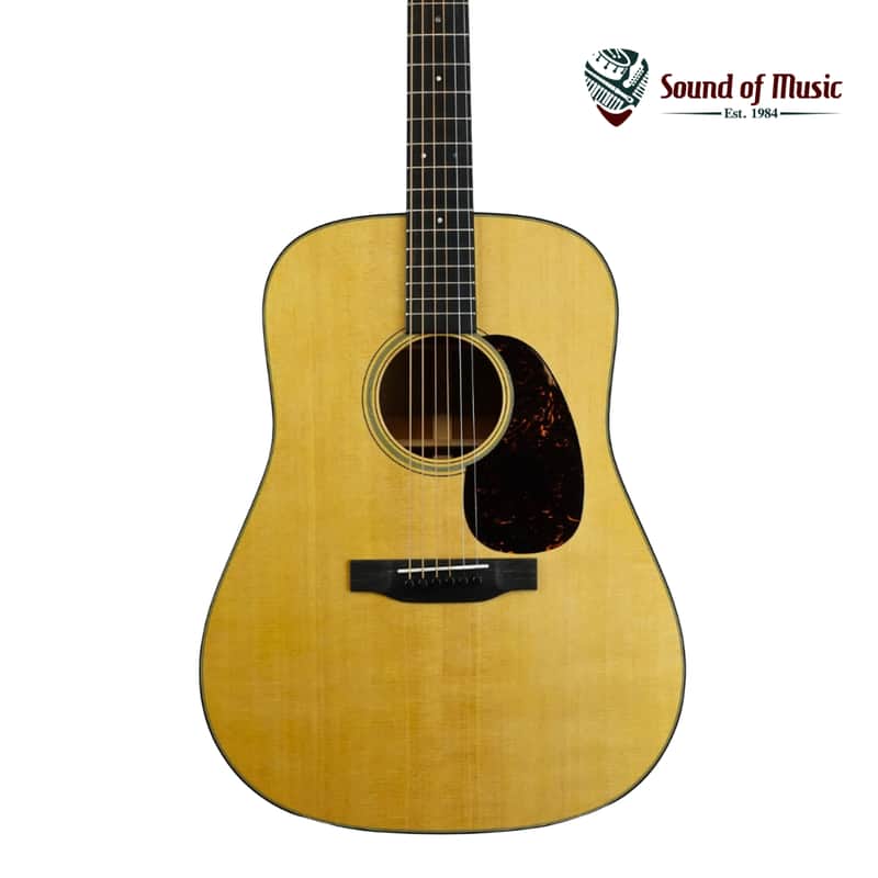 Martin D-18 Satin Standard Series Acoustic Guitar W/Case - Satin Natural with Aging Toner