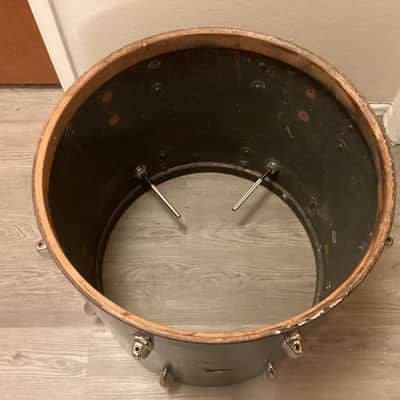 Slingerland 18x20 Bass Drum - Blue Sparkle - converted combo drum - made in Chicago - 1950s 50s vintage image 11