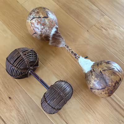 Genuine African Handcrafted Drums and Shaker Percussion Instruments (2 Hand Drums, 2 Shakers) image 22