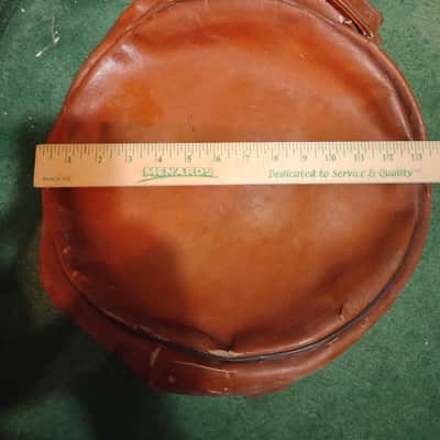 Hazel U.S.A. Vintage  12x8   Drum Bag/Case - Brown Leather image 1
