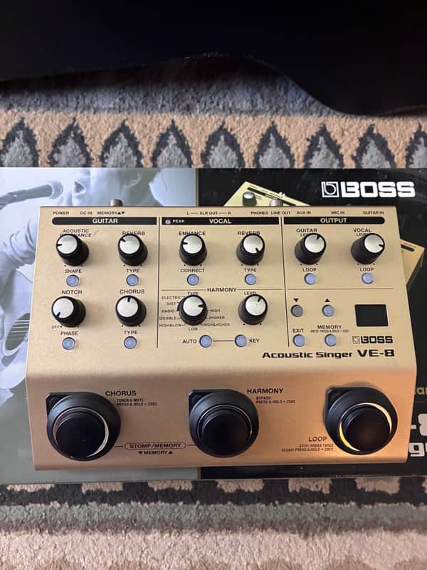 Boss VE-8 Acoustic Singer Pre-Amp 2016 - Present - White image 1