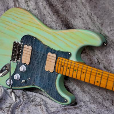 GB Liuteria Traditional Strato denim sky blue relic image 12