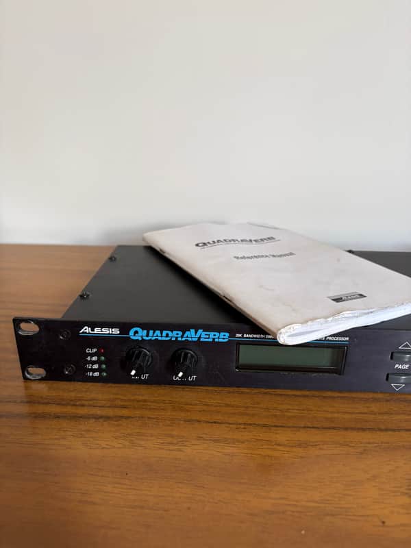 Alesis QuadraVerb 20k Bandwidth Simultaneous Digital Effects Processor 1990s - Black image 1