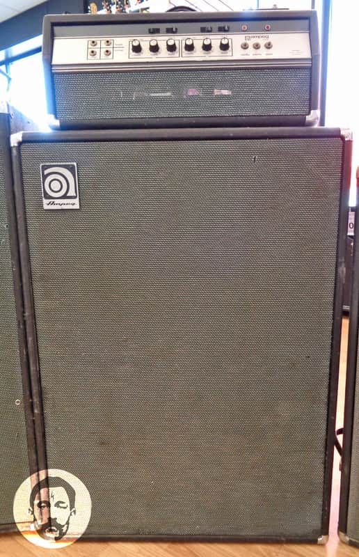1973 Ampeg B25B 50 watt head w/ Speaker y-adapter & matching 2x15