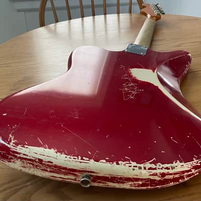 Fender MIJ JM66B Jazzmaster 1990's Candy Apple Red Nitro Relic Duncan Antiquities Spitfire Wide Bevel Pickguard image 16