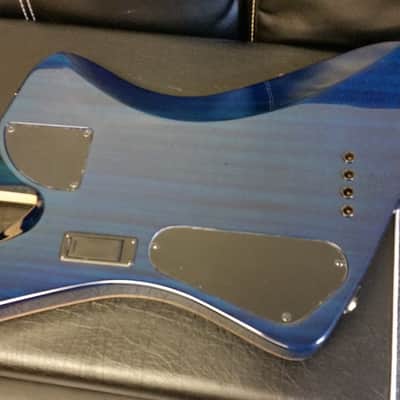 Dean John Entwistle Hybrid 2014 Trans Blue Flame Bass Guitar image 6