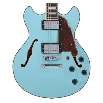 D'angelico Premier Mini DC w/ Stop-Bar Tailpiece - Sky Blue - B-Stock image 1