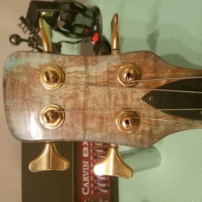 Handmade Lefty Short Scale / Piccolo Bass  2000s Sickly Green image 3