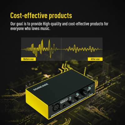 SONICAKE USB Audio Interface Podcast Mixer with Analogue Preamp 48V Phantom Power Recording Podcasting and Streaming Equipment with XLR and Line Inputs for MAC and PC USB-C Plug and Play(U.S. domestic inventory) image 3