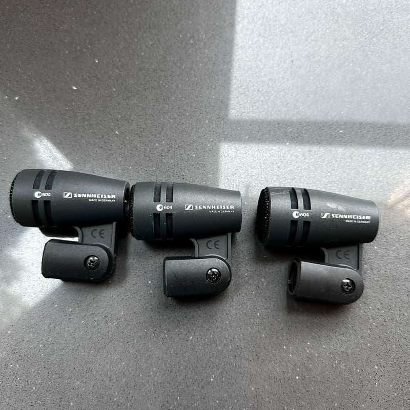 Sennheiser e604 Cardioid Dynamic Drum Microphone 1998 - Present - Black - 3 Pack image 1